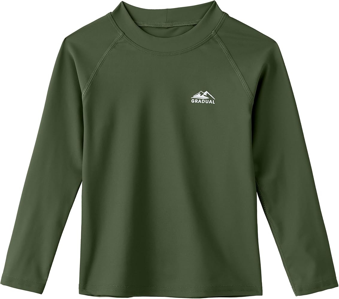 Toddler Boys Swim Shirt Long Sleeve Rash Guard UPF 50+ Sun Protection Shirts for Baby Kids Quick ... | Amazon (US)