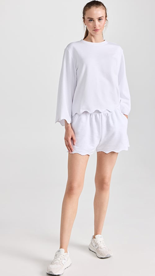 Nori Scalloped Trim Shorts | Shopbop