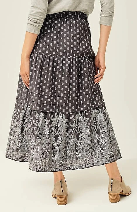 Tiered Clip-Dot Maxi Skirt | J. Jill