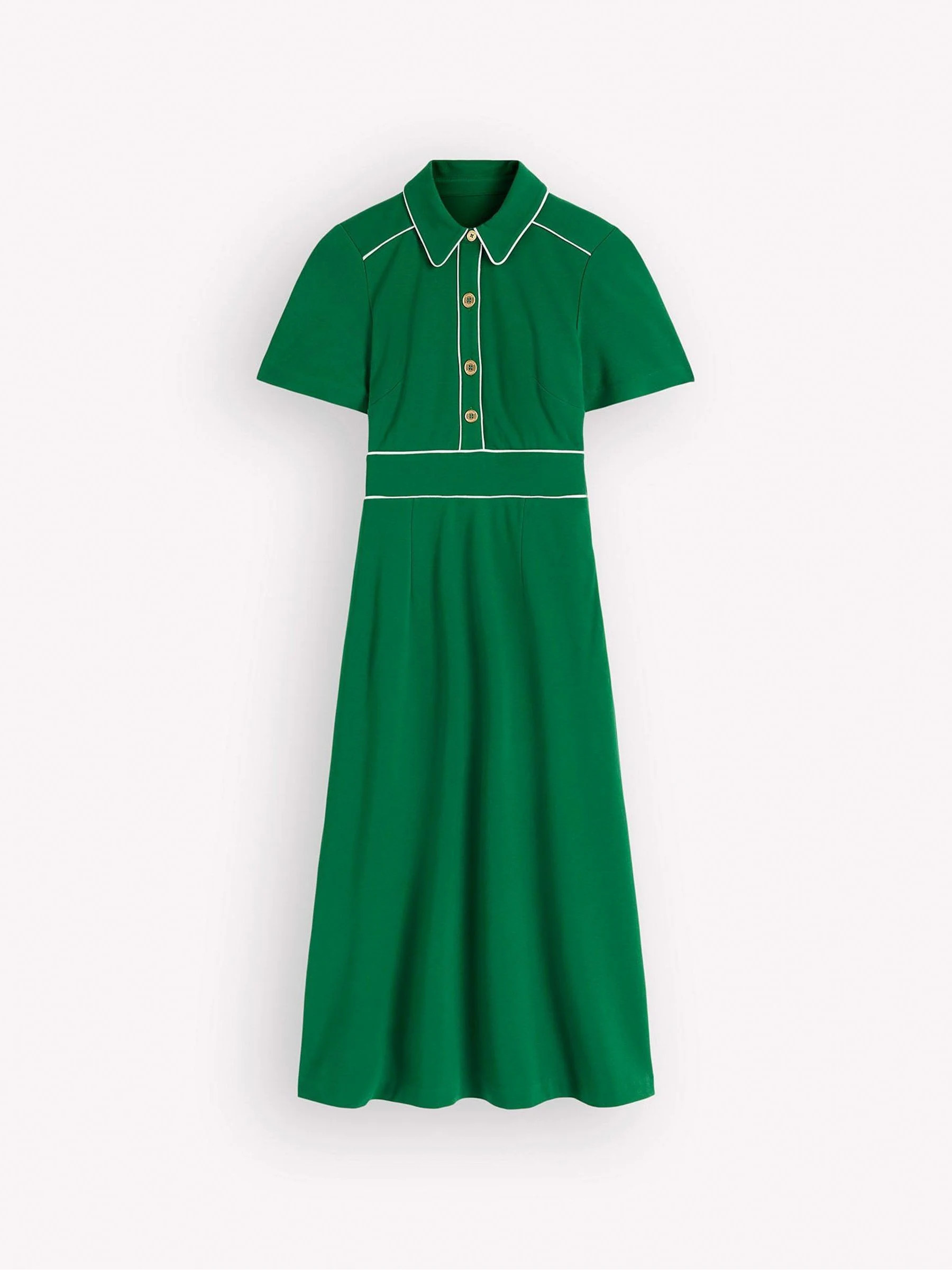 Boden Boden Green Etta Piping Trim Ponte Dress | Next US