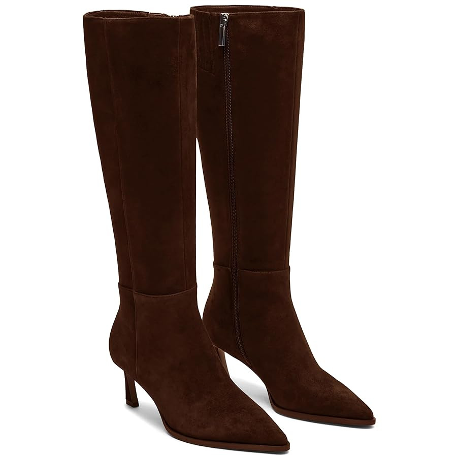 Celbreez Knee High Boots Women Kitten Heel Pointed Toe Tall Boots for Women Side Zipper Long Boot... | Amazon (US)