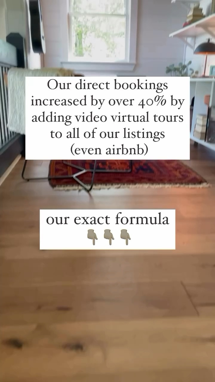 Make more MONEY👇🏼💰👇🏼

☝🏼Don’t forget to save this post so you can find it later and share it with a friend who has an airbnb! 

We added high quality video virtual tours to all of our properties because it was a VRBO option and the conversion rate was STAGGERING. 

After that I included a photo with a QR code linked to the tour video in my Airbnb listing…guests LOVE it 🙌🏼 

I take it one step further and use a video hosting platform for the QR code that allows me to put a call to action button that takes them directly to my booking website where I make significantly more per booking than on Airbnb or VRBO. 

After 100’s of requests, I have FINALLY put this into its own training where I walk you through step by step of EXACTLY how we do my video virtual tours, shot list for the videographer, AND how we do the hosted “book now” landing page! 

🔥comment VIDEO and I’ll send you the details of how to get the training 🔥

#airbnb #superhost #str #vrbohost #host #realestate #realestateinvestor #creativerealestate 
#airbnb #investor #passiveincome #digitalmarketing #coach #mentor #str #shorttermrental #shorttermrentals