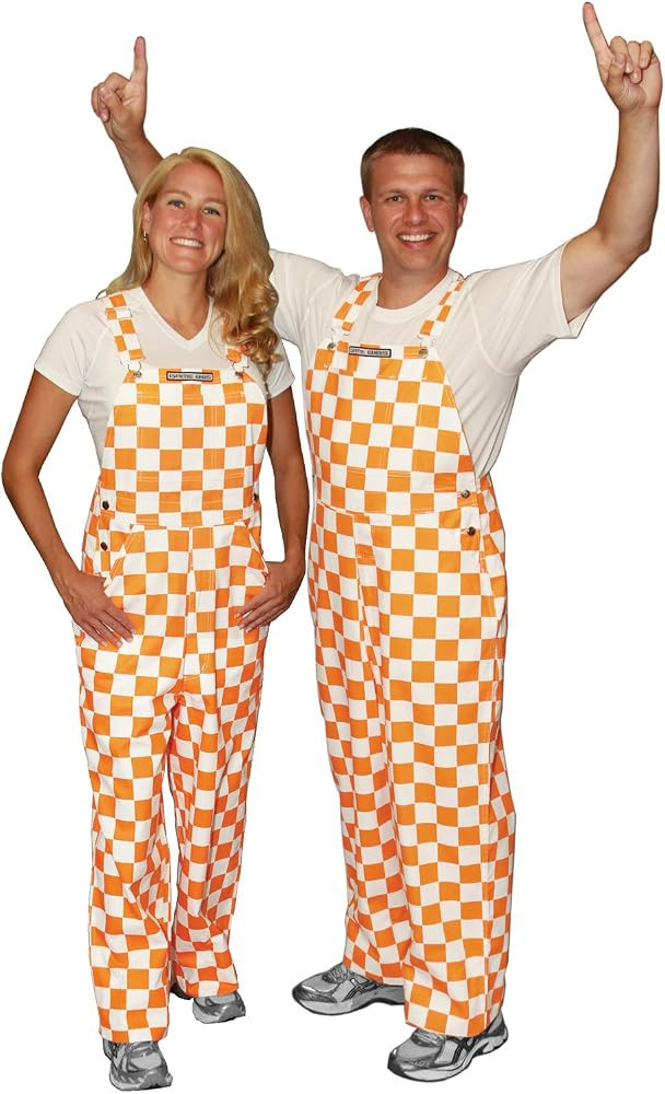 Game Bibs Orange & White Checkered Tennessee Vols Adult Game Day Overalls | Amazon (US)