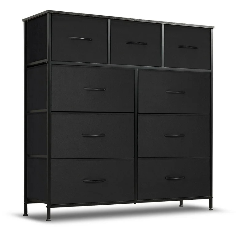 Simenmax 9 Drawers Dresser for Bedroom, Tall Fabric Closet Chests Organizer Tower Furniture with ... | Walmart (US)