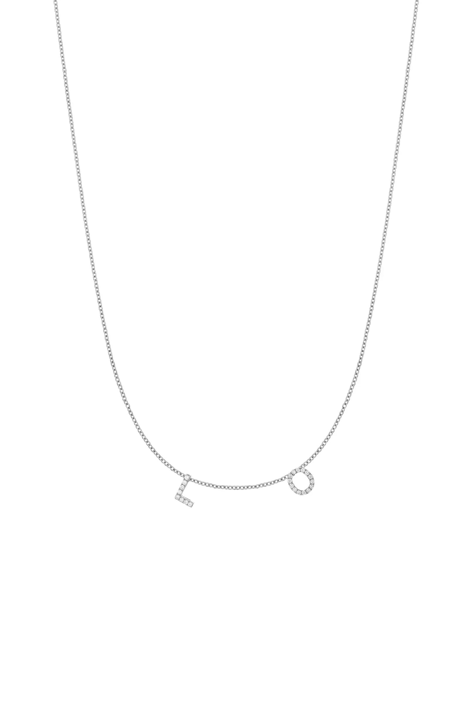 Bony Levy Classic Initial Personalized Diamond Charm Necklace | Nordstrom | Nordstrom