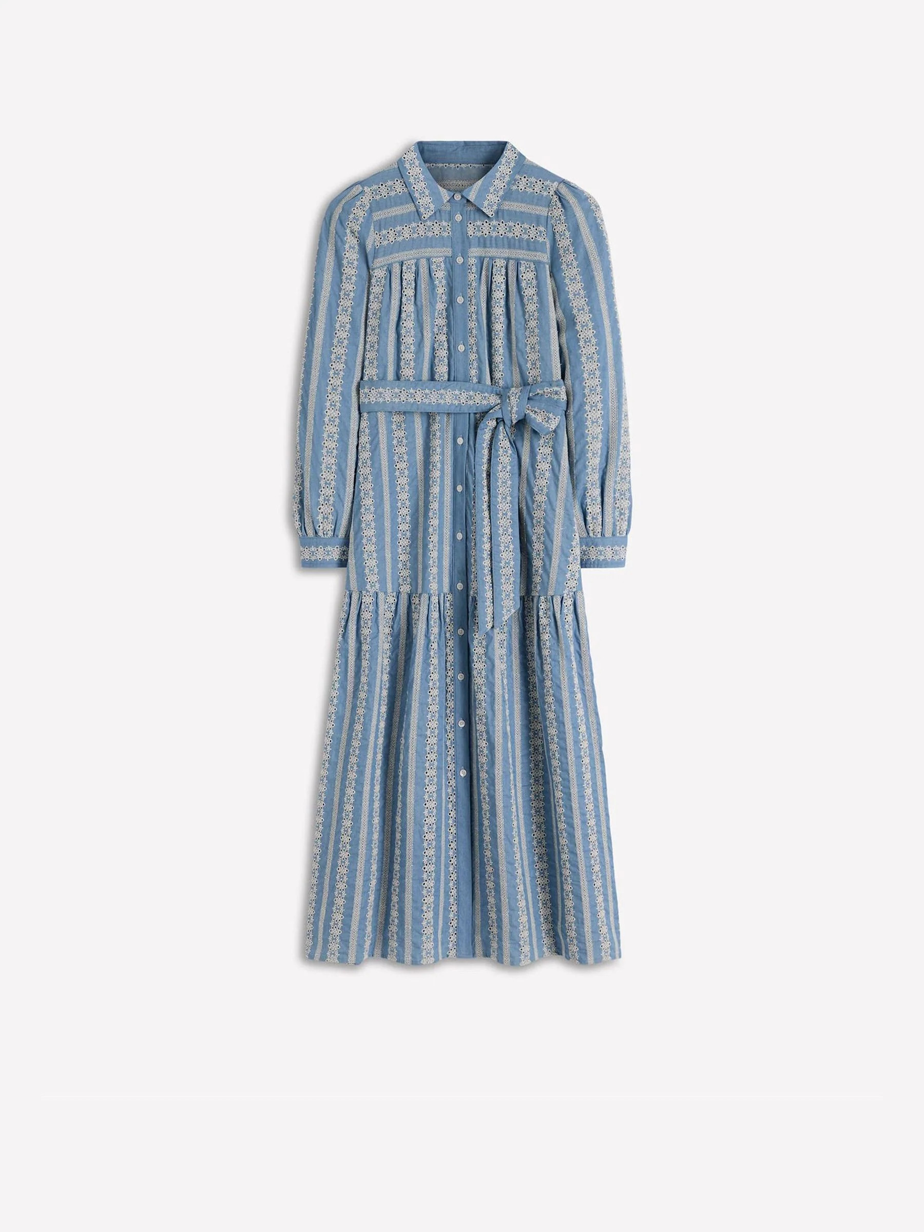 Boden Boden Blue Ellie Cotton Maxi Shirt Dress | Next US