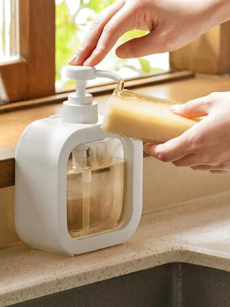 1pc Clear Lotion Dispenser, Modern Glass Press Type Lotion Bottle For Bathroom | SHEIN