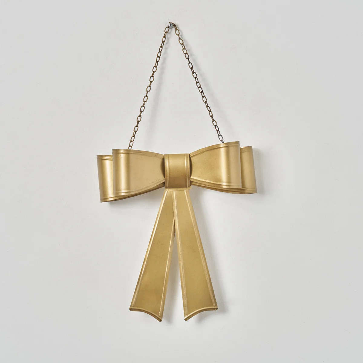 Gold Metal Christmas Bow Decorative Holiday Hanging Décor | Darby Creek Trading