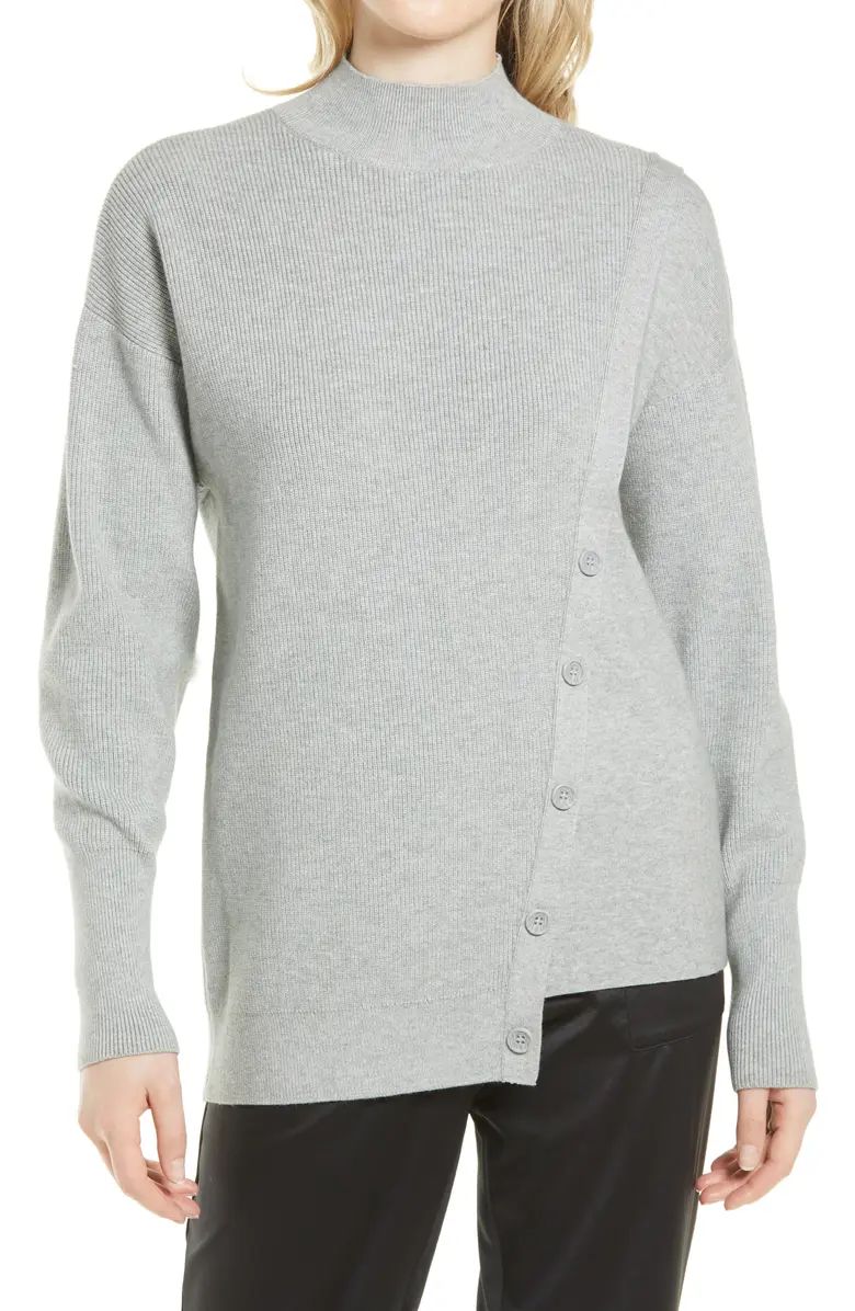 Mock Neck Stitch Mix Sweater | Nordstrom