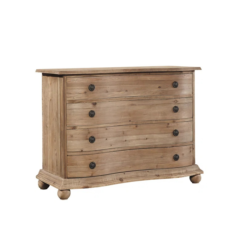 Solid Wood 48.75'' W 4 - Drawer Dresser | Wayfair North America