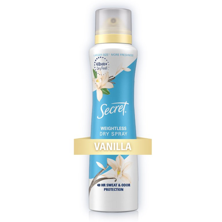 Secret Dry Spray Antiperspirant Deodorant, Vanilla and Argan Oil, 4.1oz. | Walmart (US)