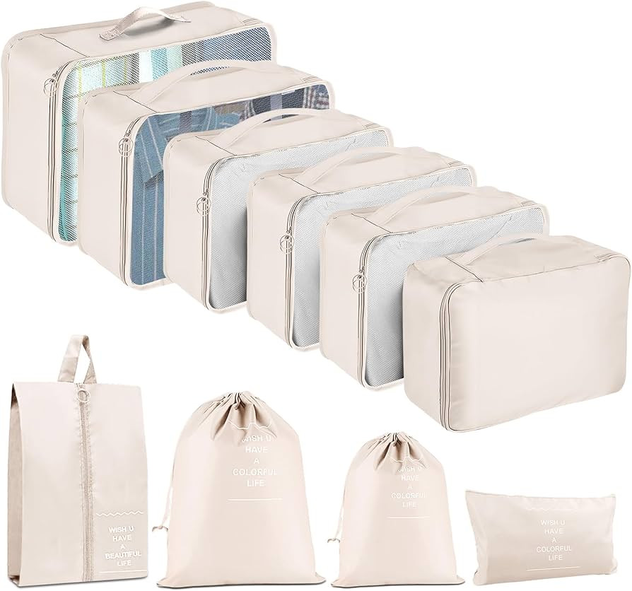 Koffer Organizer Set, 10 St\u00fcck Packing Cubes for Suitcase Travel Accessories Kofferorganizer... | Amazon (DE)