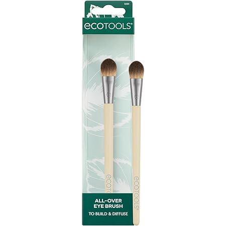 EcoTools Enhancing Eye Brush Set, Makeup Brushes For Liquid, Cream & Powder Eyeshadow & Eye Liner Application, Dual-Sided & Eco-Friendly, Synthetic Bristles, Cruelty-Free, 2 Piece Set | Amazon (US)