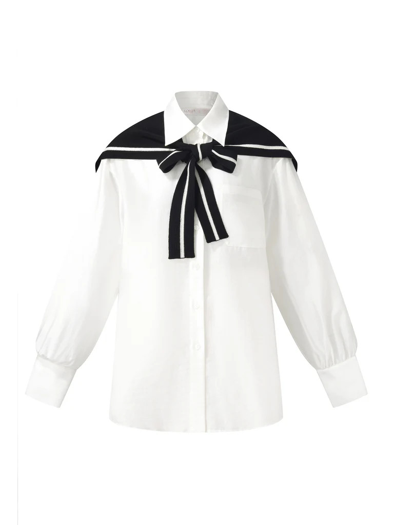 Chemise à manches longues pour femmes en mélange de Tencel | GOELIA