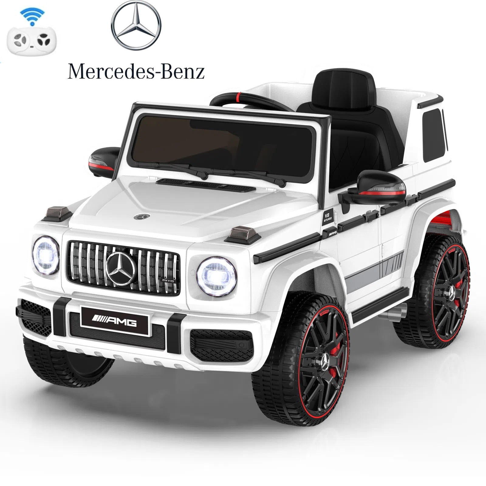 TOKTOO 12V Mercedes-Benz G63 Licensed Battery Ride on Car, 1 Seater Kid Car w/ Remote Control, Gi... | Walmart (US)