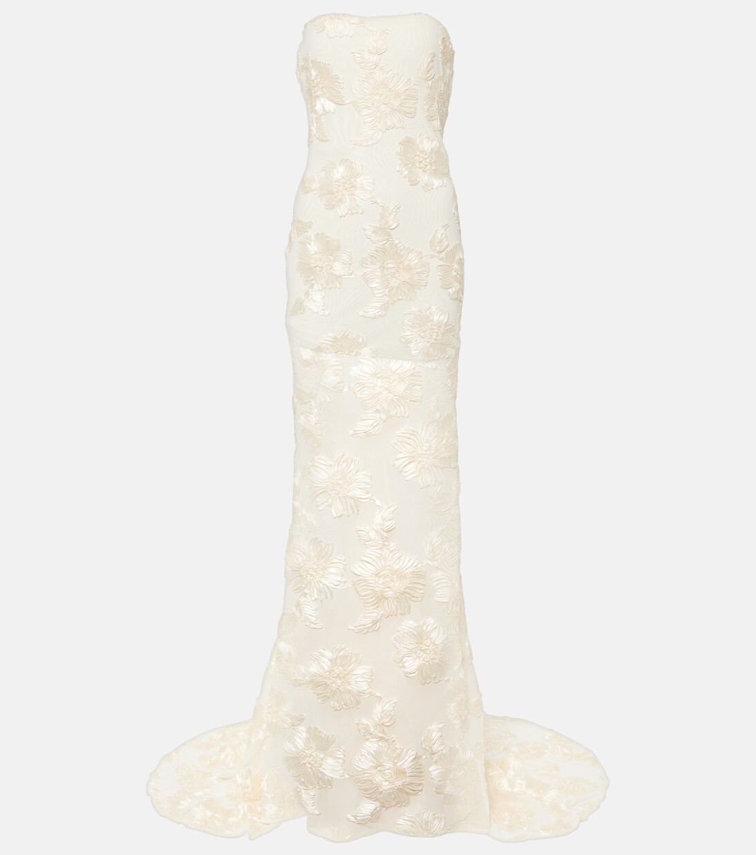 Bridal Alberty floral-appliqué mesh gown | Mytheresa (US/CA)