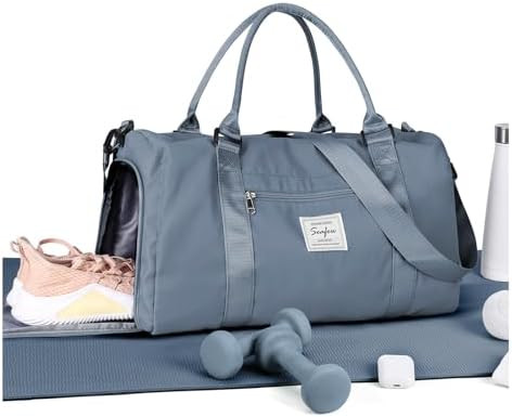 Gym Bag Womens,Travel Duffel Carry on Bag Sport Tote Bag Weekend Overnight Bag | Amazon (US)