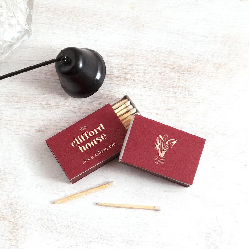 Our House Personalized Classic Match Boxes Favors, Party Favors, Custom Foil Stamped Matches, Wed... | Etsy (US)