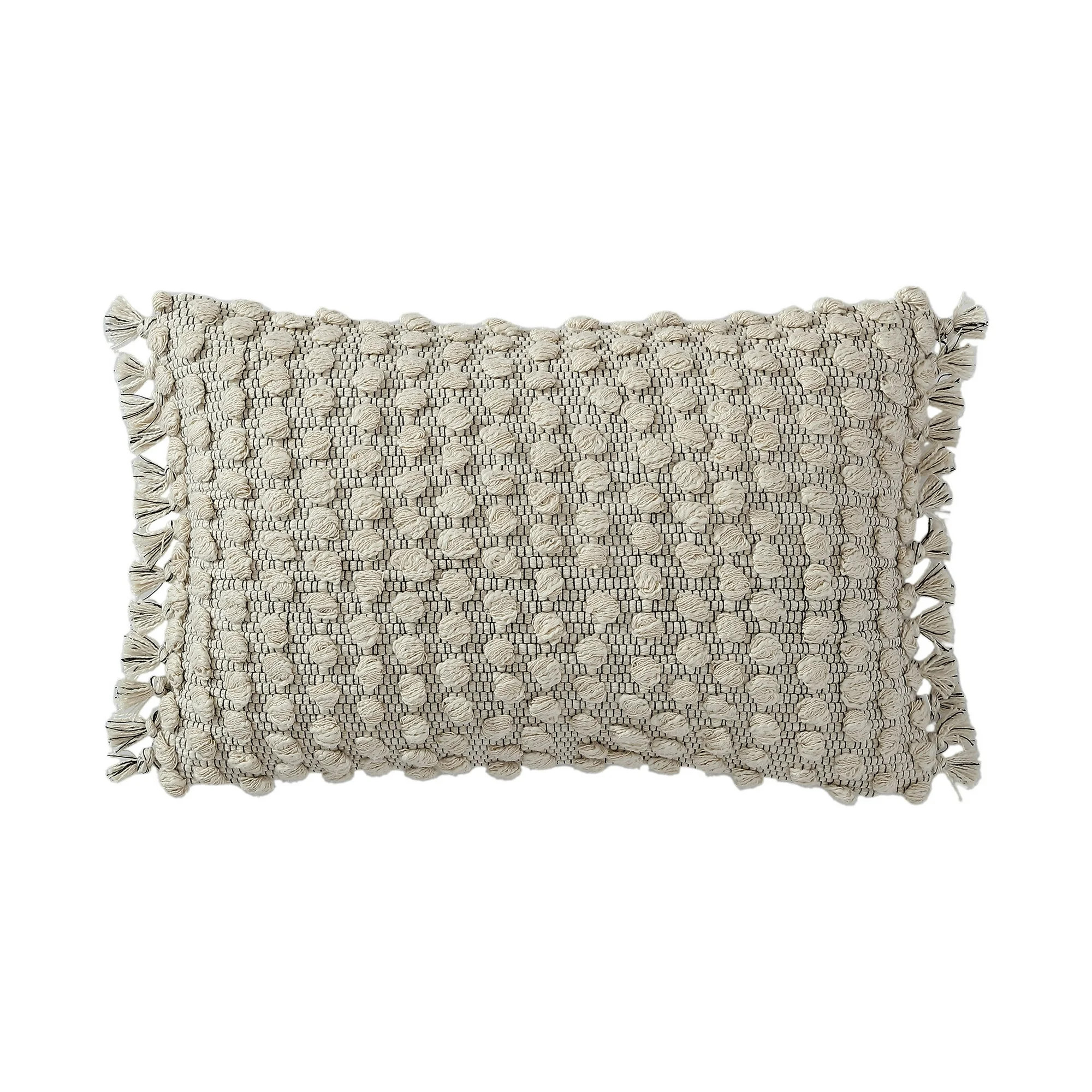 Better Homes & Gardens, Looped Dots Decorative Pillow, Oblong, 14" x 24", Black, 1 Piece | Walmart (US)