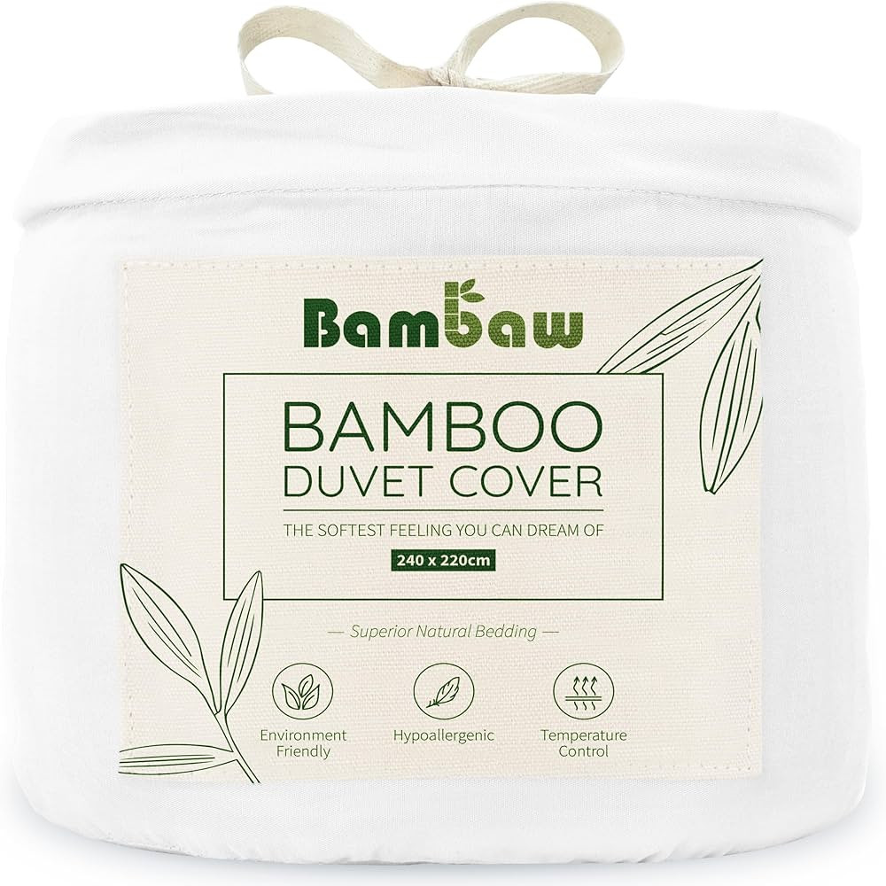 White King Size Duvet Cover | Bamboo Bedding King Size | 240x220 cm | Luxury Bedding King Size | ... | Amazon (UK)