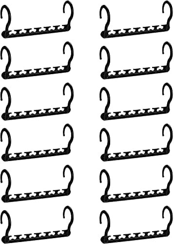 HOUSE DAY Sturdy Plastic Space Saving Hangers Cascading Hanger Organizer Pack of 12 Closet Space Sav | Amazon (US)