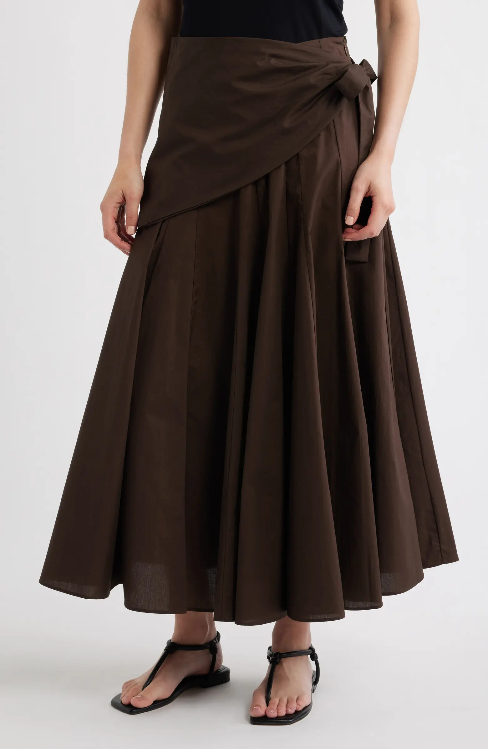 Falda Milos Faux Wrap Cotton Skirt | Nordstrom