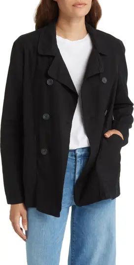 This lightweight linen-kissed peacoat is designed in a double-breasted silhouette for work-to-wee... | Nordstrom