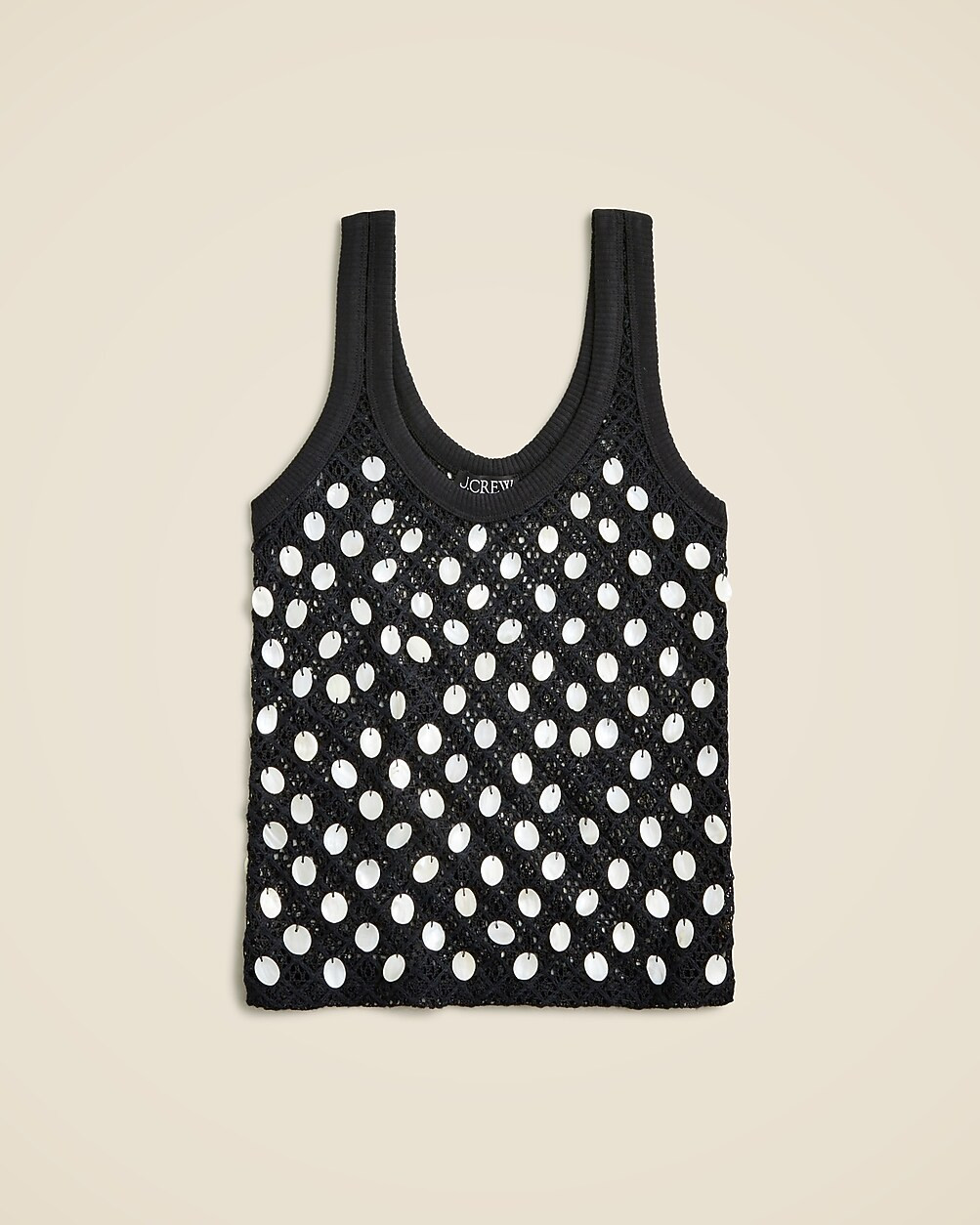 Crochet shell-embroidered tank top | J. Crew US
