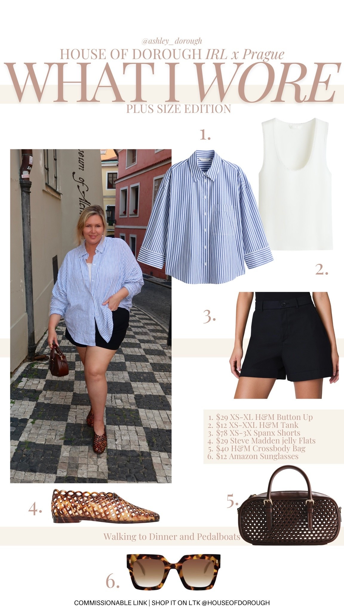 What I wore in Europe!! Wearing a 2X in the Spanx shorts and an XXL in the top. Plus size, outfit inspo, travel outfit, mom life, apron belly, summer fashion

#LTKSeasonal #LTKTravel #LTKPlusSize