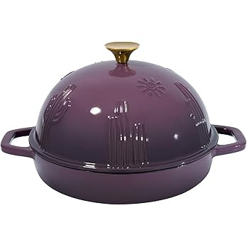 Bread Oven Cast Iron Bread Dutch Oven with Cloche Lid for Bread Baking Magenta Enameled Cast Iron... | Amazon (US)