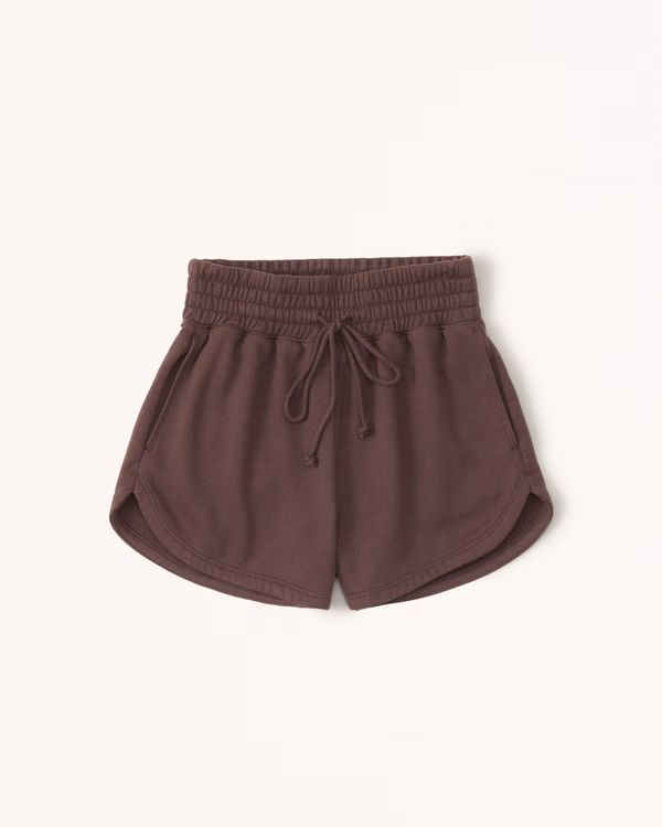 Women's Dolphin-Hem Fleece Shorts | Women's Bottoms | Abercrombie.com | Abercrombie & Fitch (US)