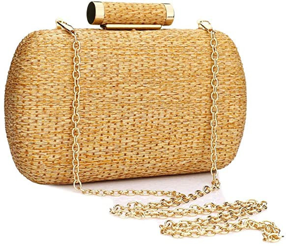 YYW Straw Clutch Purse for Women Wedding Hand-Woved Evening Straw Handbag Party Wedding Summer Be... | Amazon (US)