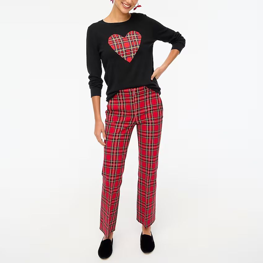 Tartan heart Teddie sweater | J.Crew Factory