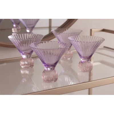Glass Venice 6oz. Martini Glass Set | Wayfair North America