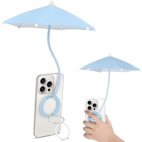 Magnetic Umbrella Phone Stand for Sun Protection,Adjustable Sun Shade Shield for iPhone 16/15/14/... | Amazon (US)