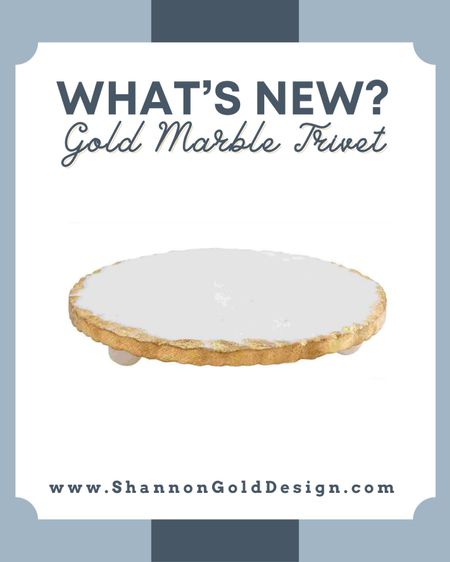 Gold trim marble trivet footed tray. Looks beautiful on a stovetop, beside a sink, on counter. Display, soaps, oils and vinegars, or flowers on this beautiful tray. 



#LTKstyletip #LTKFind #LTKhome