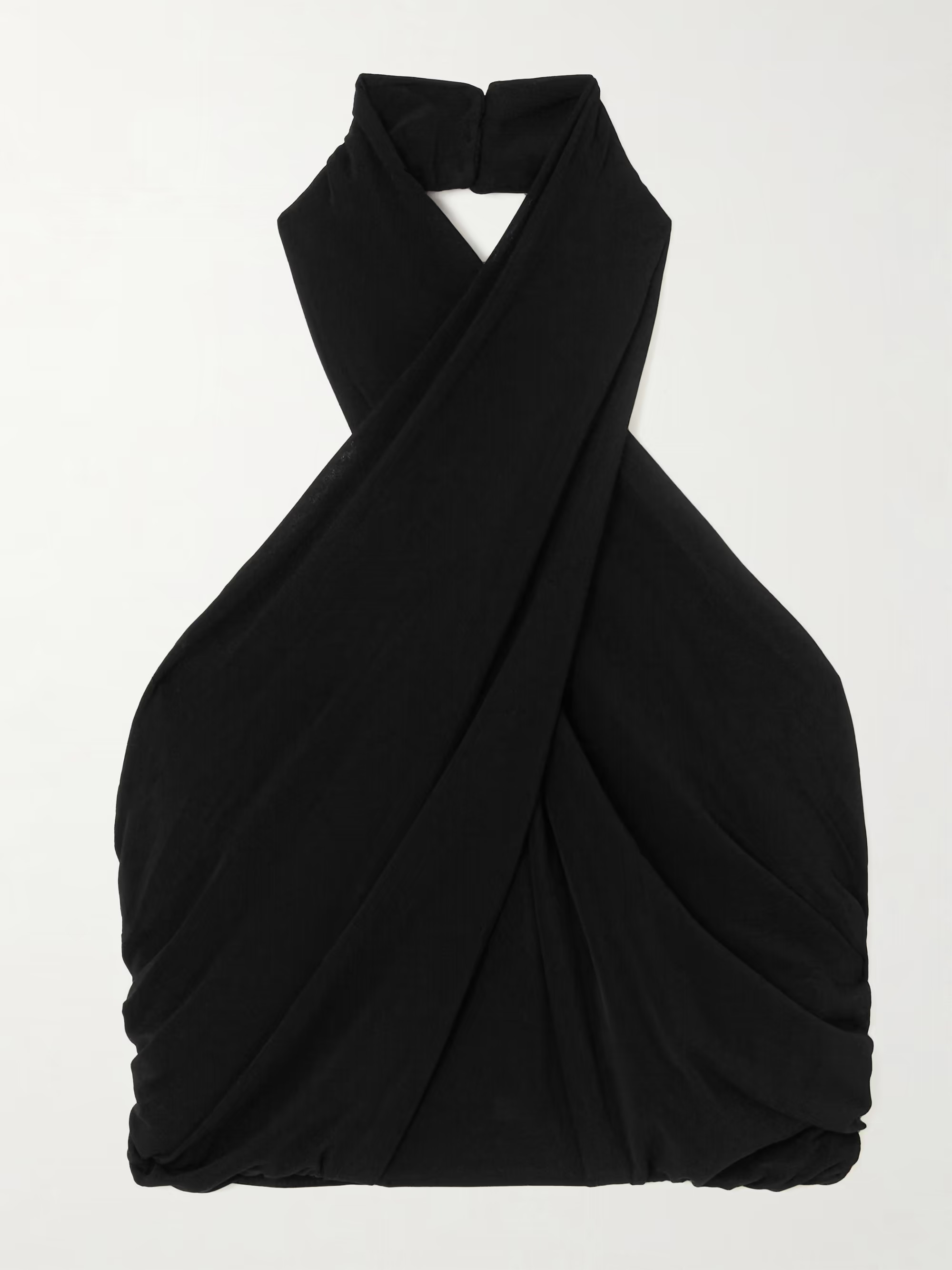 Draped ruched stretch-jersey halterneck top | NET-A-PORTER (US)