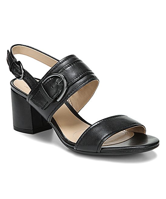 Naturalizer Women's Sandals BLACK - Black Leather Camden Sandal - Women | Zulily