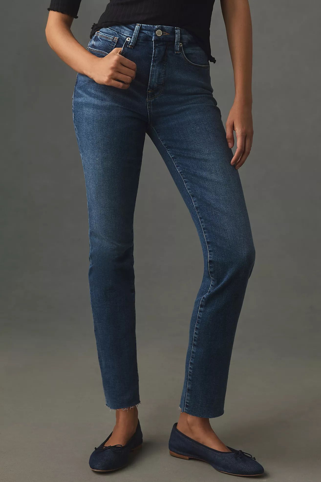 Good American Good Legs Mid-Rise Cigarette Jeans | Anthropologie (US)