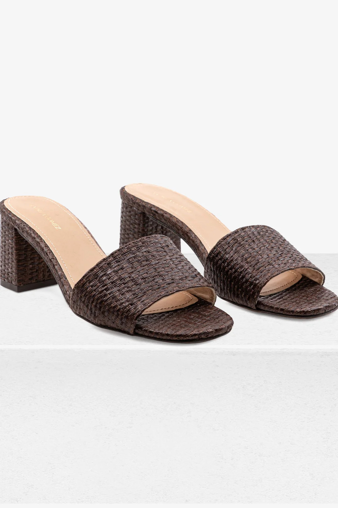 Claudia Brown Raffia Mule | COUPER