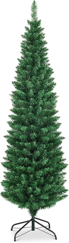 Artificial Pencil Christmas Tree, Premium Hinged Pine Tree with Solid Metal Legs, Perfect for Hom... | Amazon (US)