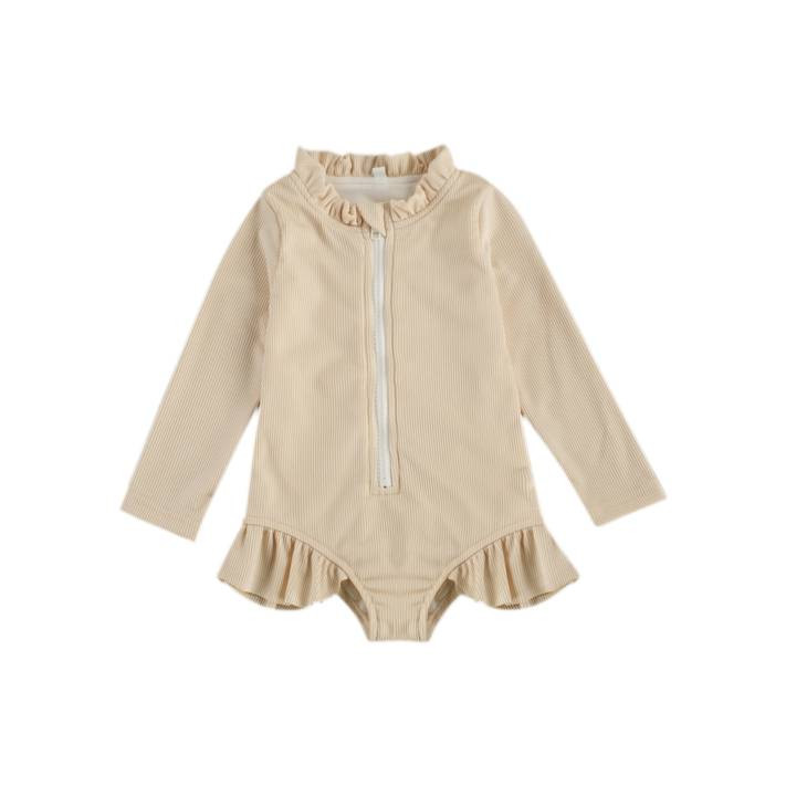 Sunisery Baby Girls Long Sleeve One Piece Swimsuit Ruffle Bathing Suit | Walmart (US)