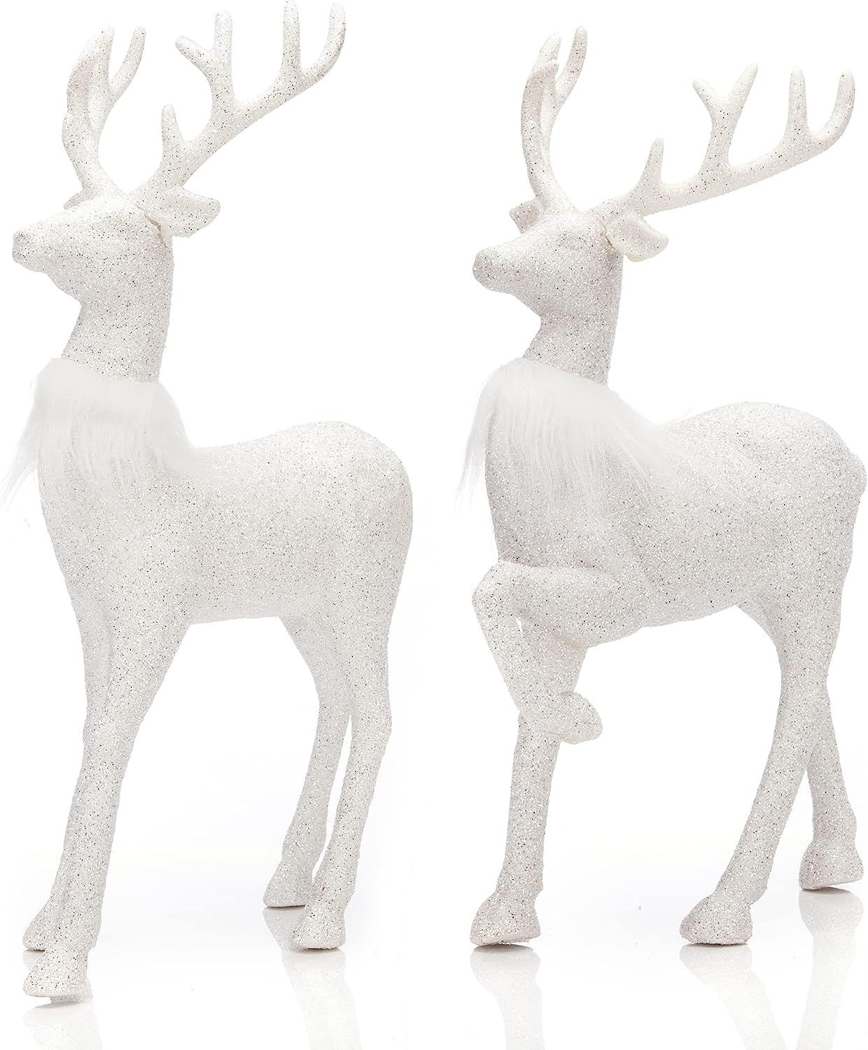 Benzoyl Christmas Reindeer Decoration Reindeer Christmas Decor Table top Decorations White Xmas D... | Amazon (US)