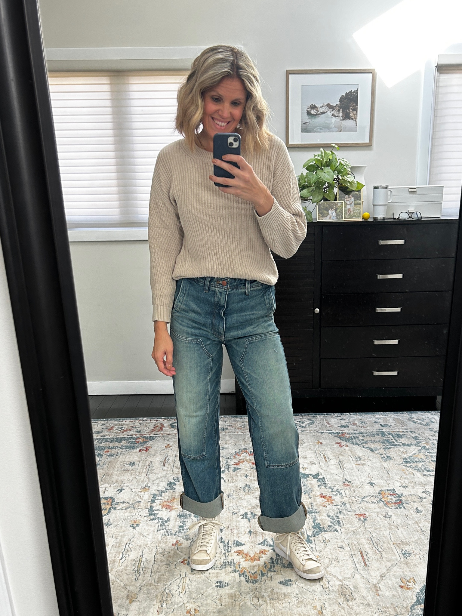 Am I doing the whole baggy jeans thing right 🙃

#LTKSeasonal #LTKShoeCrush #LTKStyleTip