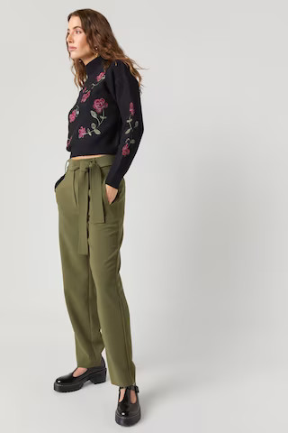 Deanne Front Tie Pants | Francesca's