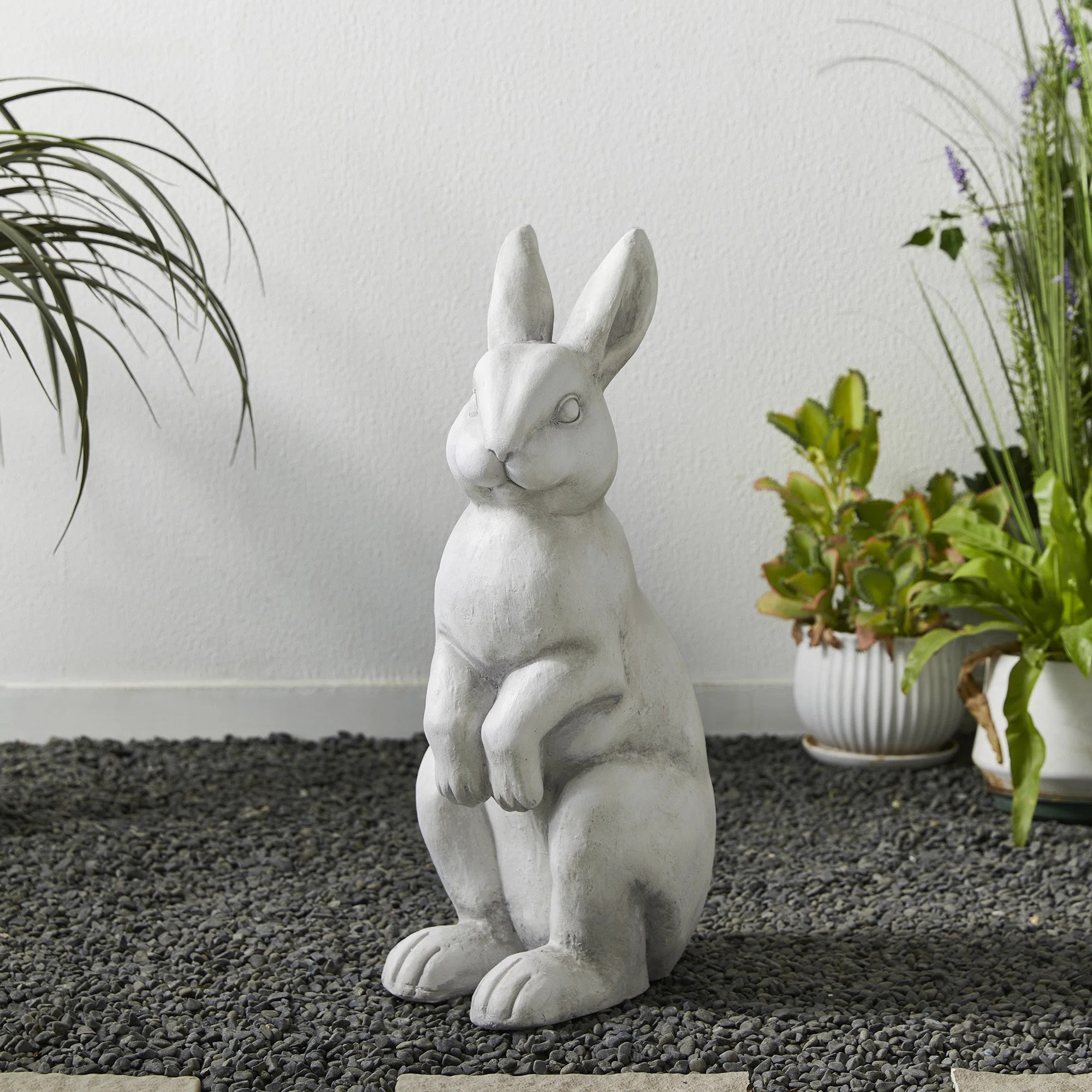 Zachary MGO Standing Rabbit Garden Statue | Wayfair North America