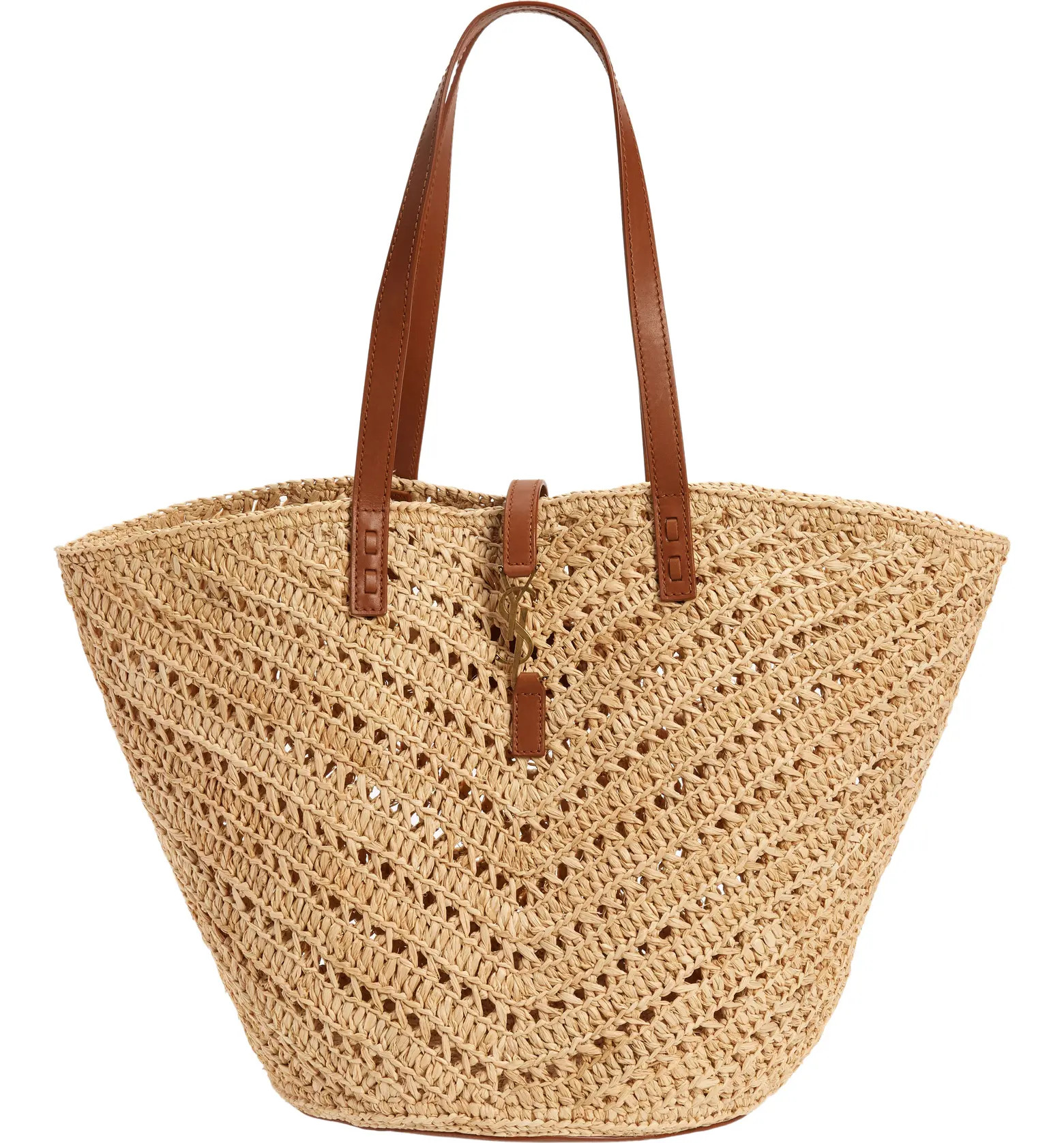 Saint Laurent Medium Panier Crochet Straw Tote | Nordstrom | Nordstrom