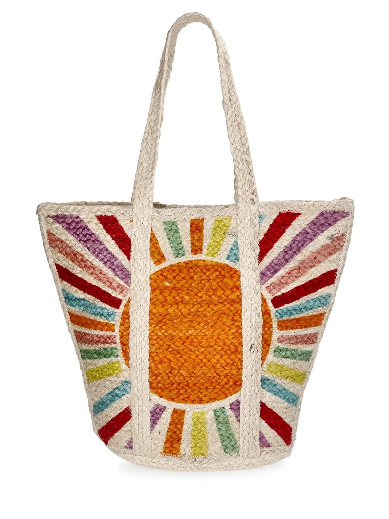 No Boundaries Women’s Sun Jute Tote | Walmart (US)