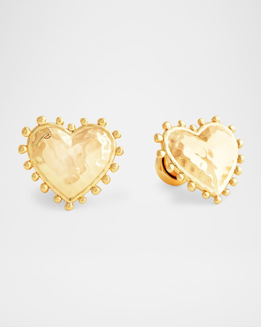 Anabel Aram Jewelry Heart Stud Earrings | Neiman Marcus