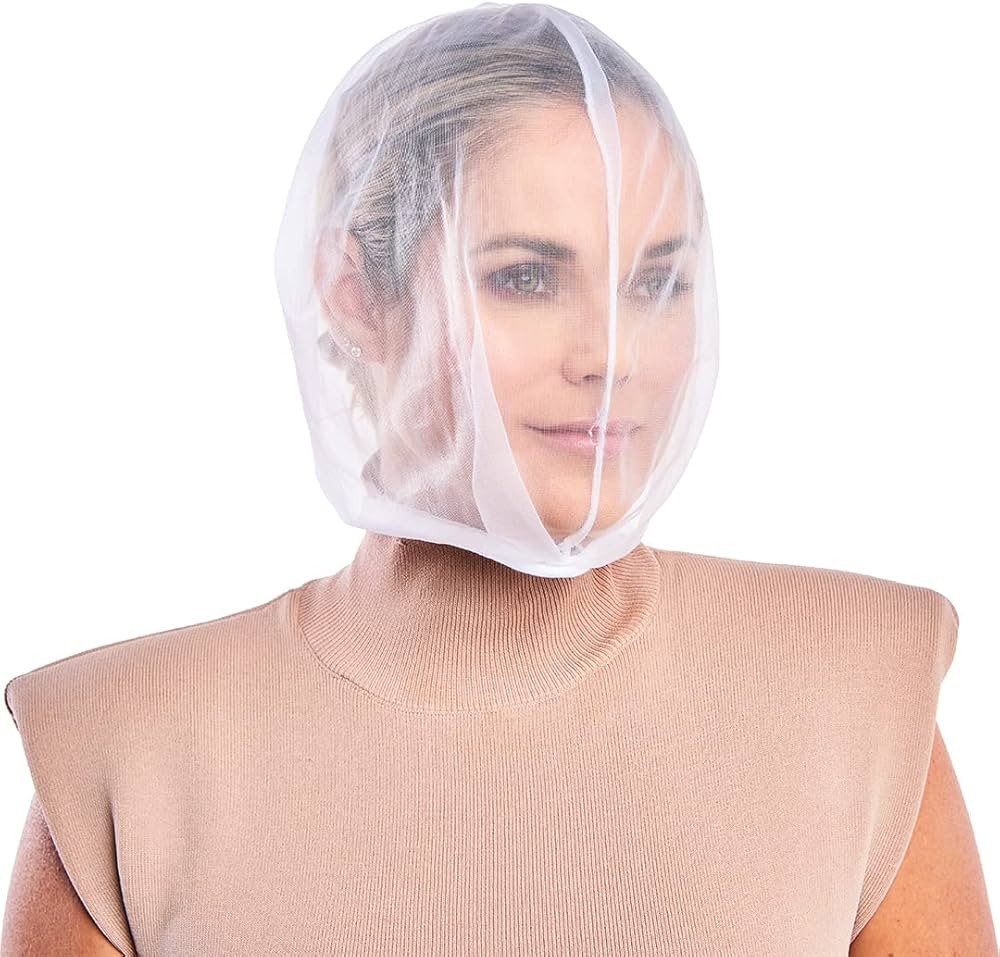 Betty Dain Makeup Protector Hood, Protects Hair and Make Up While Getting Dressed, Nylon Chiffon,... | Amazon (US)